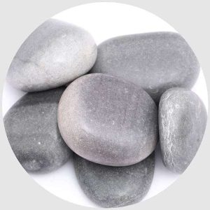 Flat River Pebbles (Grey, Big, Polished) - 2 kg