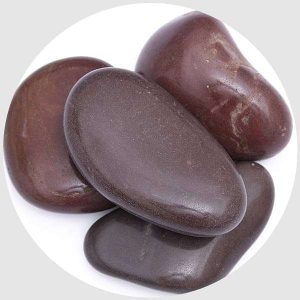 Garden Pebbles (Dark Brown, Big, Polished) - 2 kg