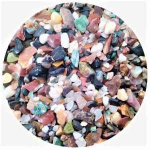 Marble Chips Pebbles (Mix Color, Small, Polished) - 1 kg