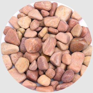 Natural Teak Pebbles (Peach Color, Medium, Polished) - 1 kg