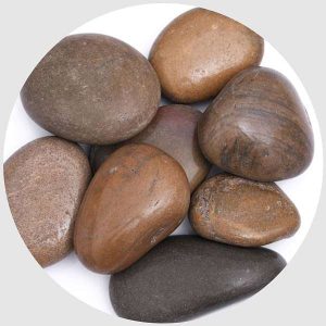 River Pebbles (Brown, Big, Polished) - 2 kg