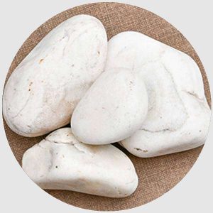 River Pebbles (White, Big, Unpolished) - 2 kg
