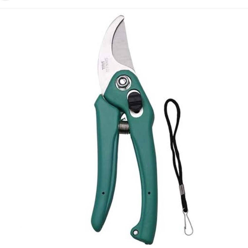 Garden Plant Branch Scissor Flower Cutting Cutter Pruning Bypass Secateurs Trimmer Carbon Steel Blade with Lock Set of 1