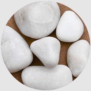 Super Marble Pebbles (White, Big, Polished) - 2 kg