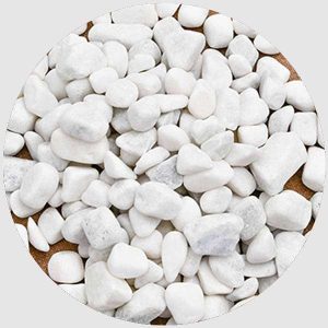 Super Marble Pebbles (White, Medium, Unpolished) - 1 kg