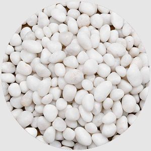 Super Marble Pebbles (White, Small, Polished) - 1 kg